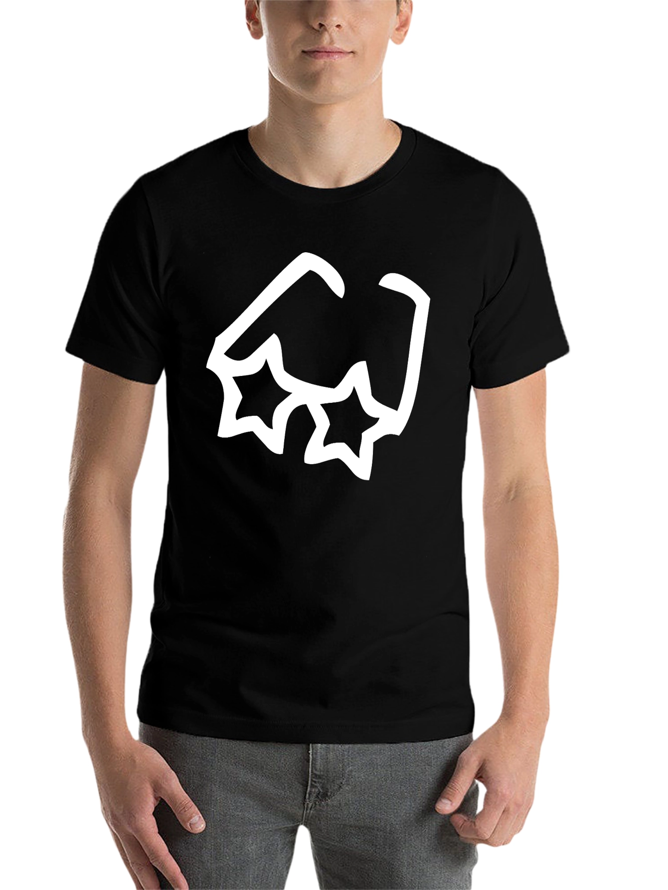 Cool Star Sunglasses Graphic Black T-Shirt