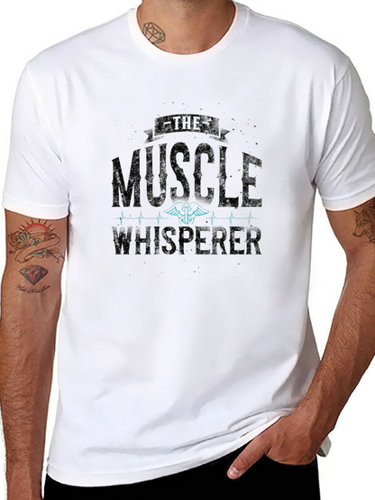 Muscle Whisperer Black Graphic T-Shirt
