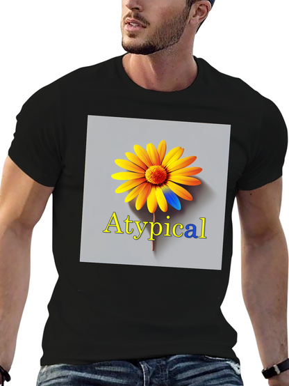 Atypical Graphic T-Shirt - Unique Flower Design