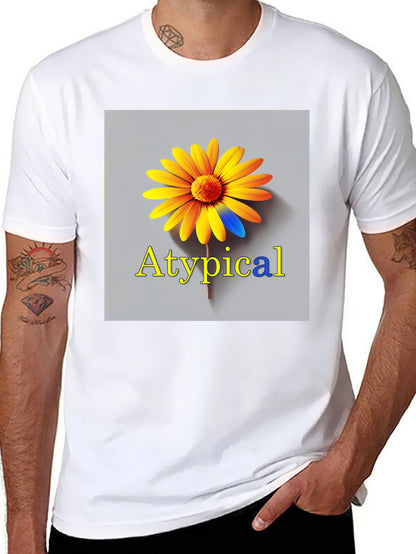 Atypical Graphic T-Shirt - Unique Flower Design