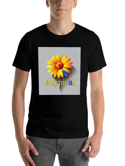 Atypical Graphic T-Shirt - Unique Flower Design