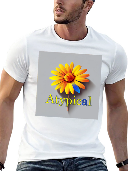 Atypical Graphic T-Shirt - Unique Flower Design