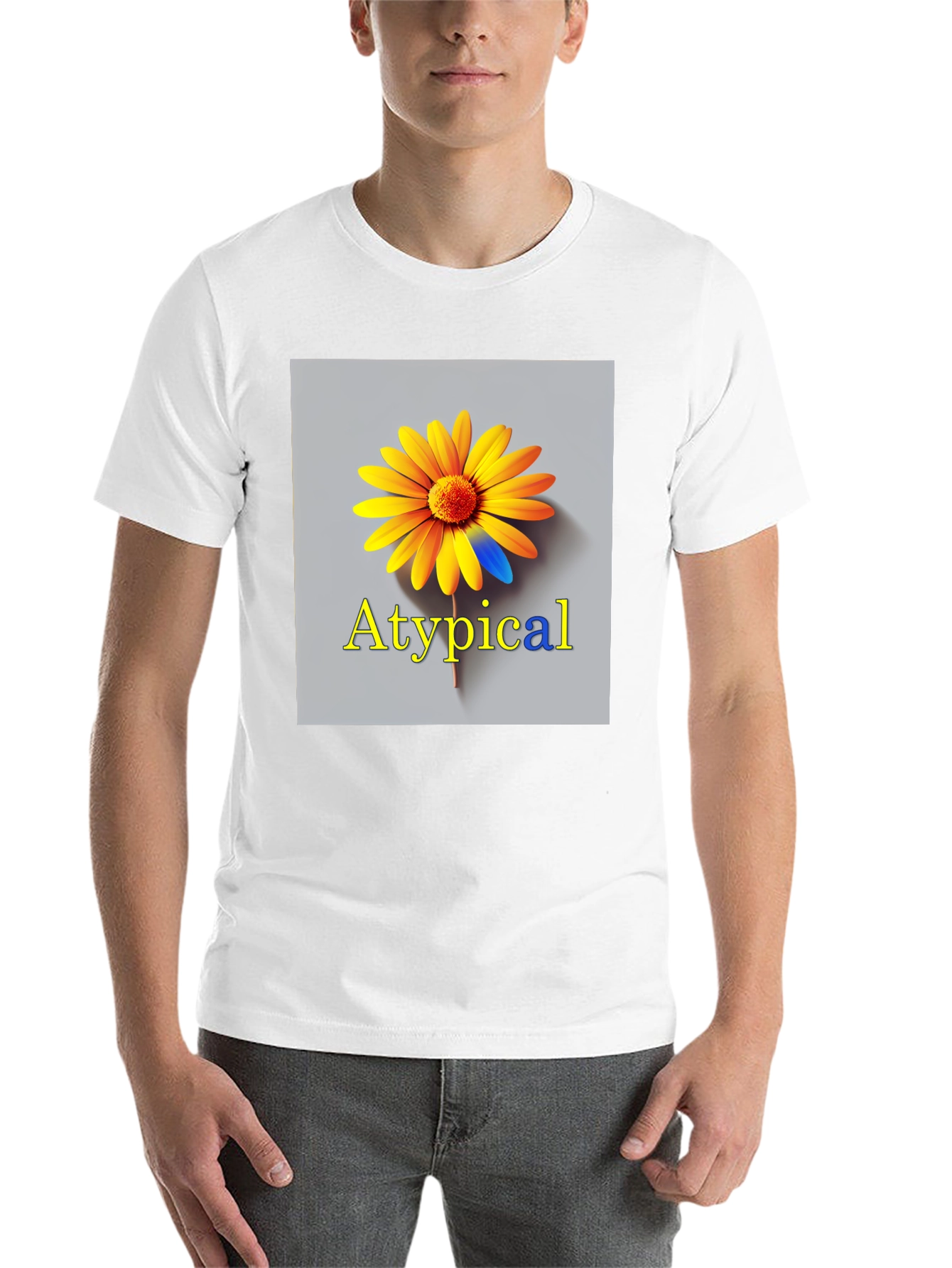 Atypical Graphic T-Shirt - Unique Flower Design
