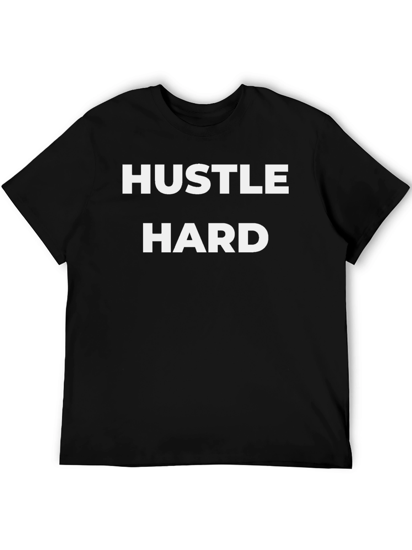 Hustle Hard Black Tee - Motivational Graphic T-Shirt