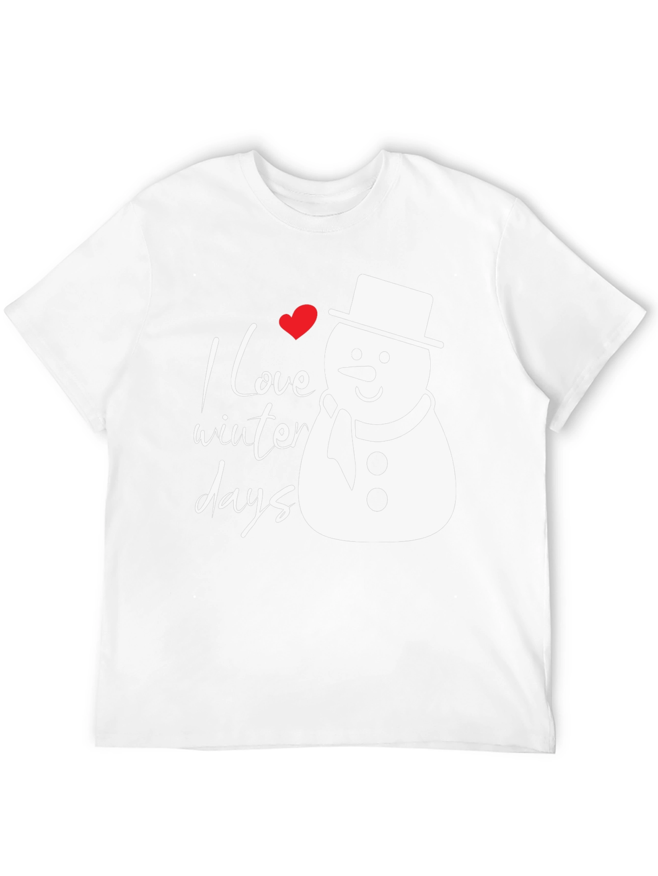 I Love Winter Days Snowman Graphic Tee