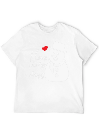 I Love Winter Days Snowman Graphic Tee