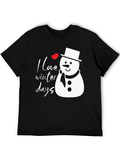 I Love Winter Days Snowman Graphic Tee