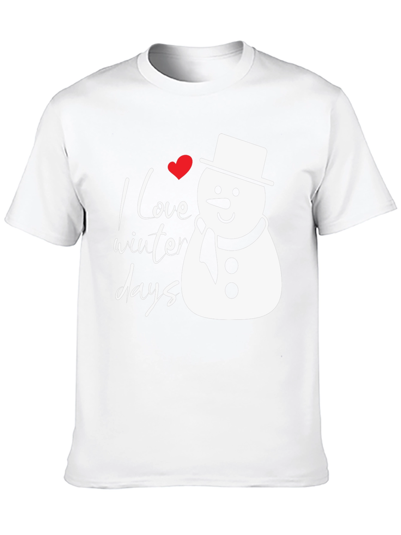 I Love Winter Days Snowman Graphic Tee