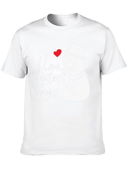 I Love Winter Days Snowman Graphic Tee