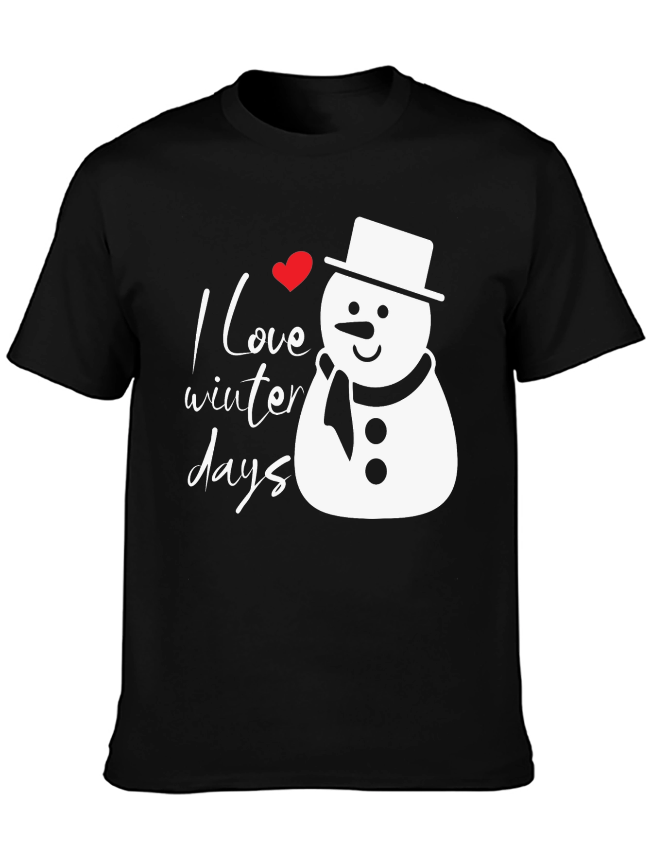 I Love Winter Days Snowman Graphic Tee