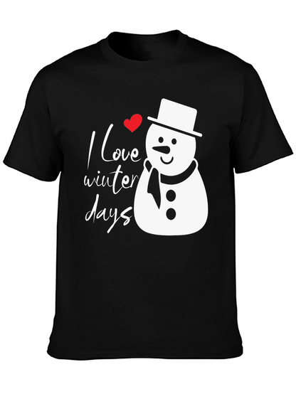 I Love Winter Days Snowman Graphic Tee