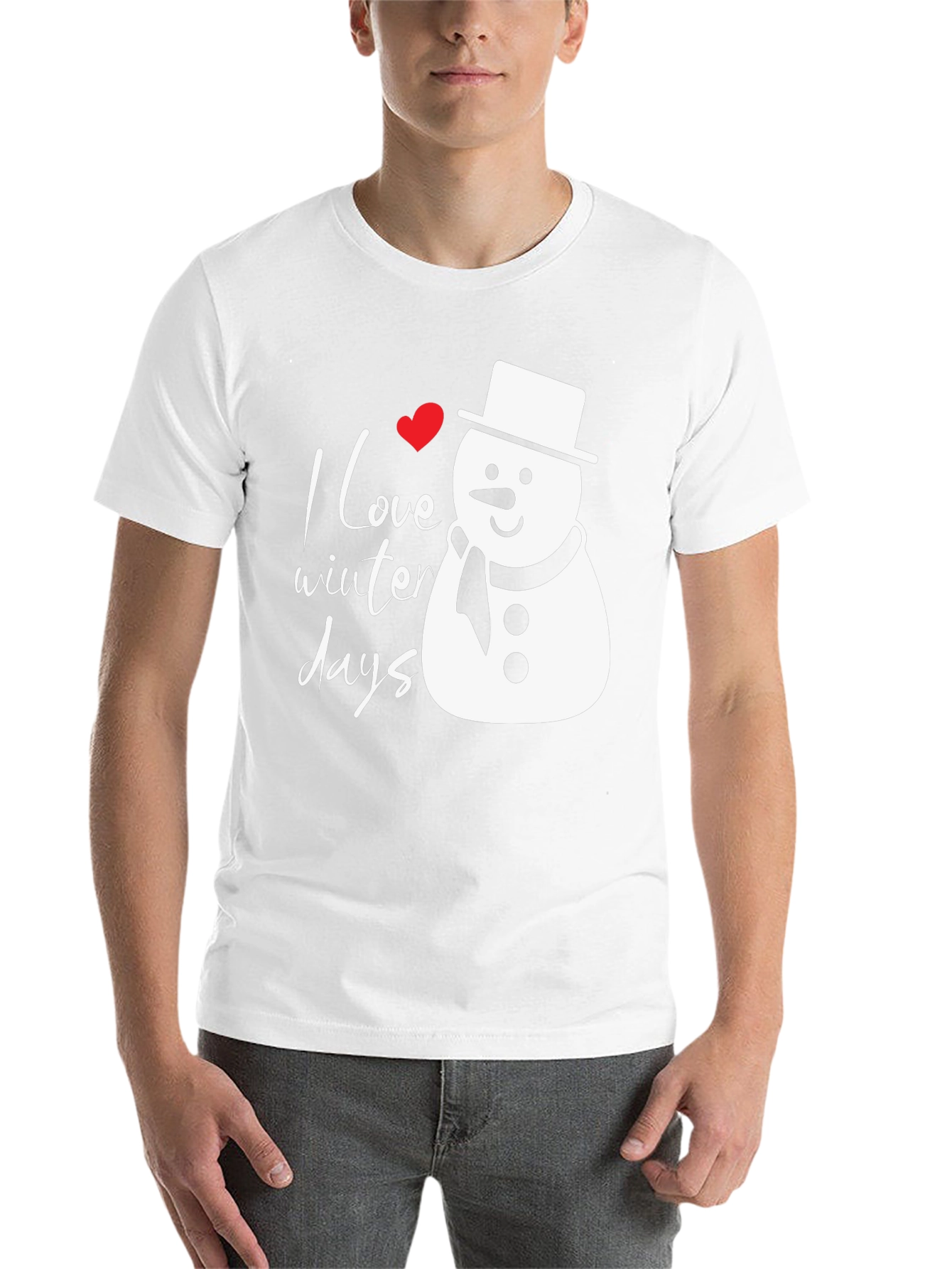 I Love Winter Days Snowman Graphic Tee