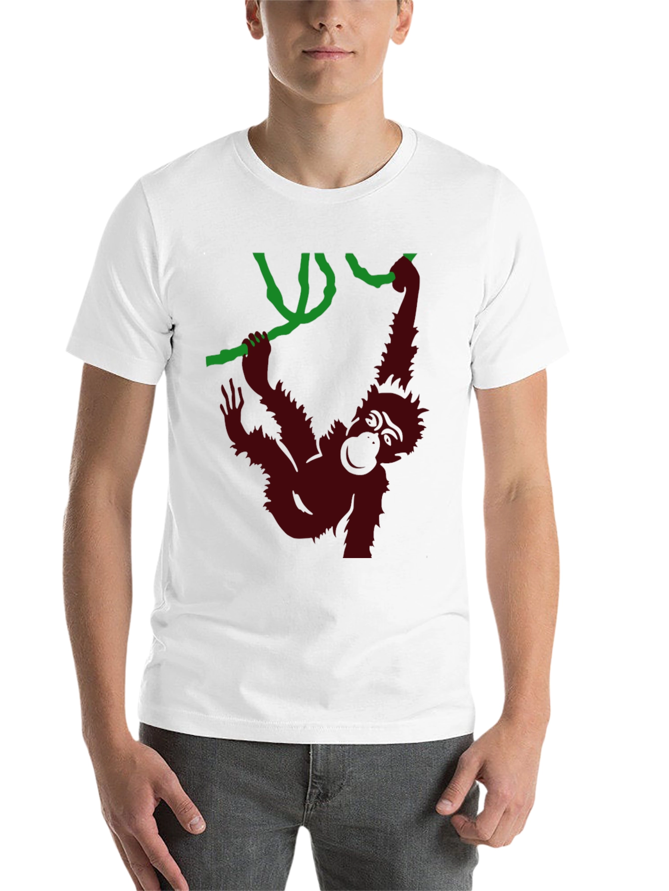 Monkeying Around Graphic Tee - Black Cotton T-Shirt
