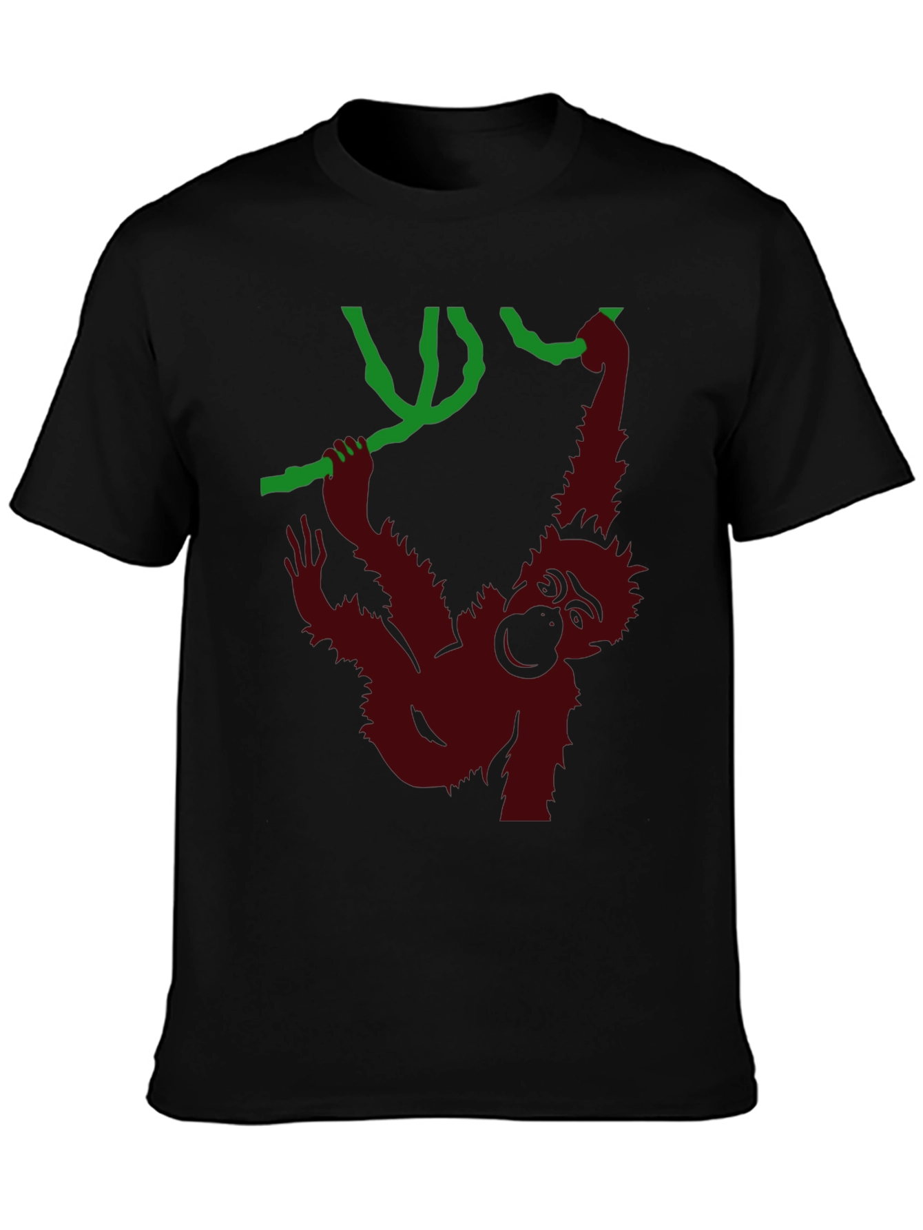 Monkeying Around Graphic Tee - Black Cotton T-Shirt