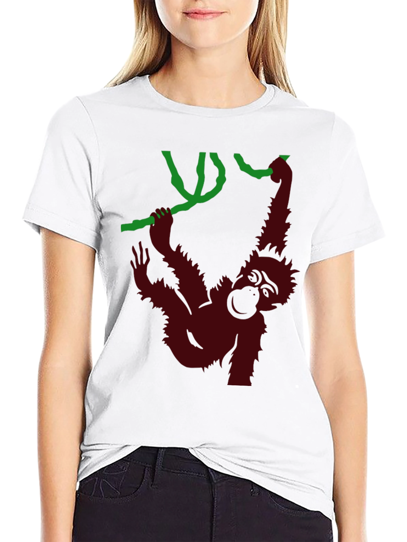 Monkeying Around Graphic Tee - Black Cotton T-Shirt