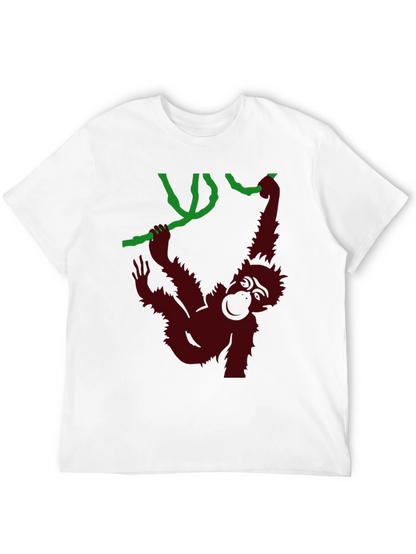 Monkeying Around Graphic Tee - Black Cotton T-Shirt