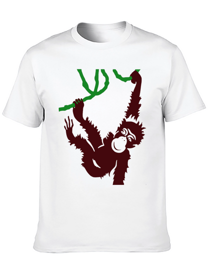 Monkeying Around Graphic Tee - Black Cotton T-Shirt