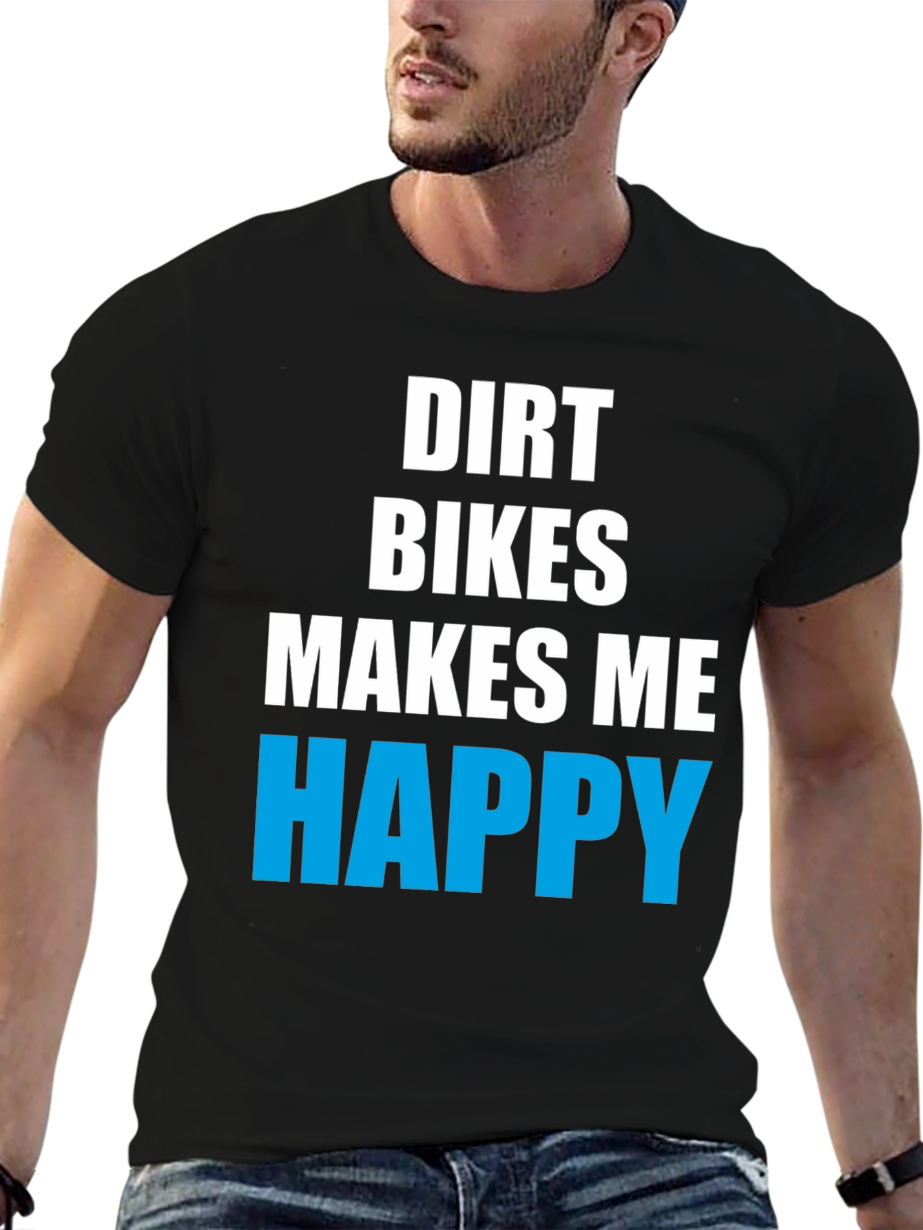 Dirt Bikes Make Me Happy Graphic Tee