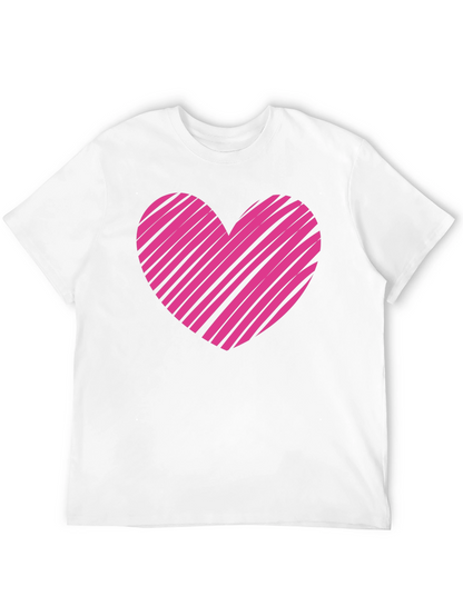 Heart Graphic Mens Black T-Shirt