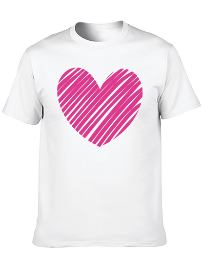 Heart Graphic Mens Black T-Shirt