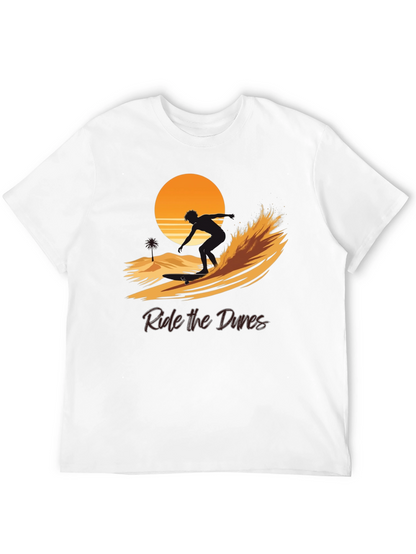 Ride the Dunes Graphic Tee - Black Cotton Shirt