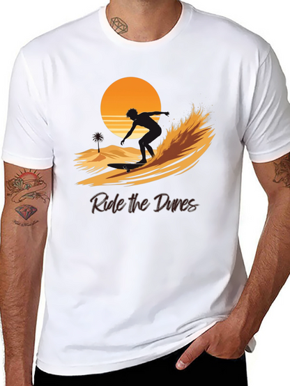 Ride the Dunes Graphic Tee - Black Cotton Shirt