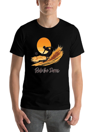 Ride the Dunes Graphic Tee - Black Cotton Shirt