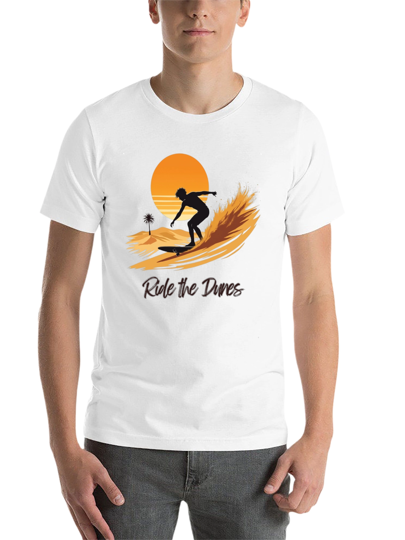 Ride the Dunes Graphic Tee - Black Cotton Shirt