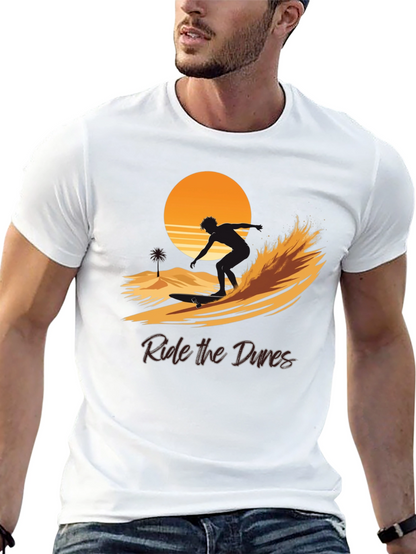 Ride the Dunes Graphic Tee - Black Cotton Shirt