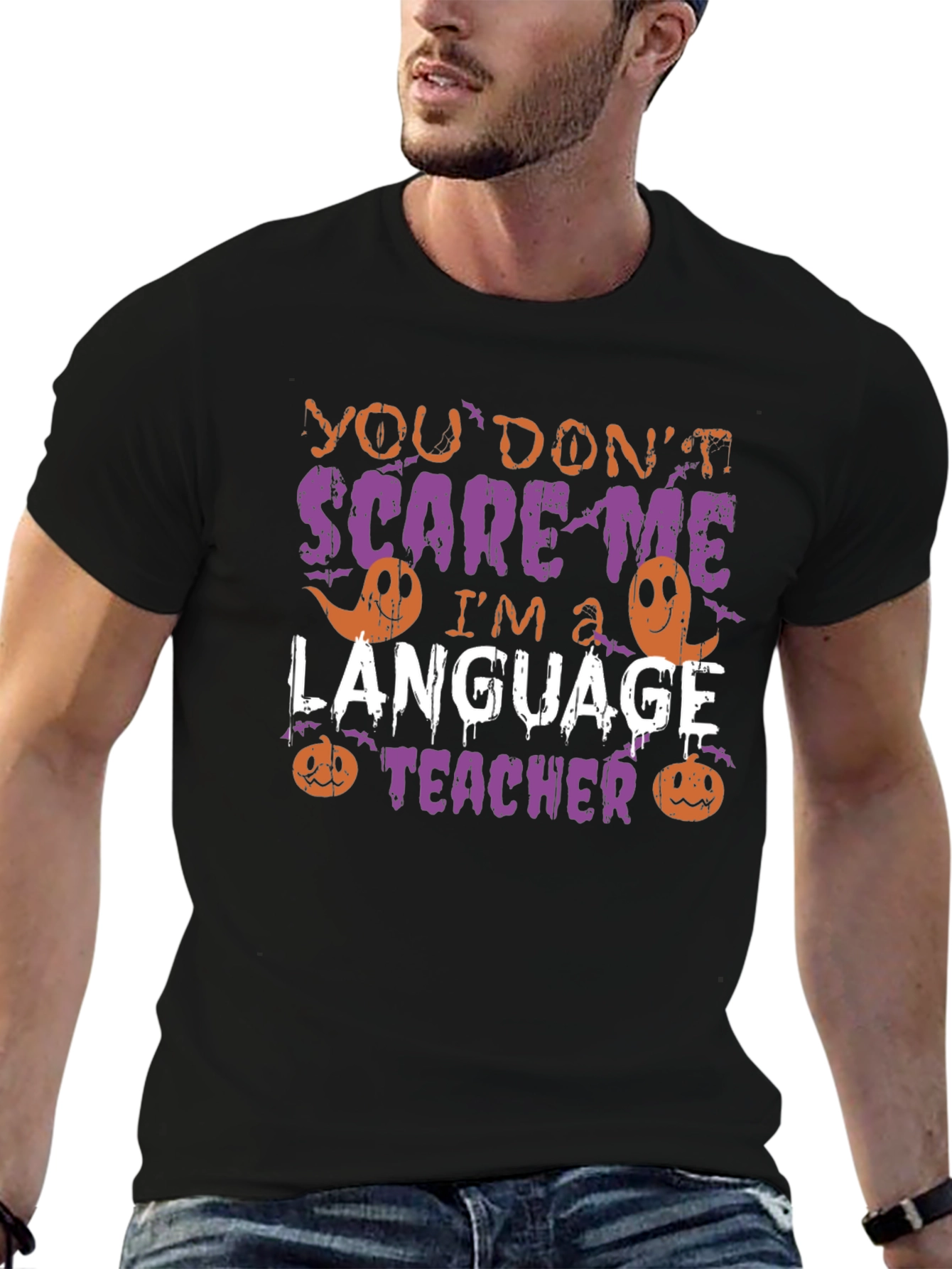 Funny Halloween Language Teacher T-Shirt