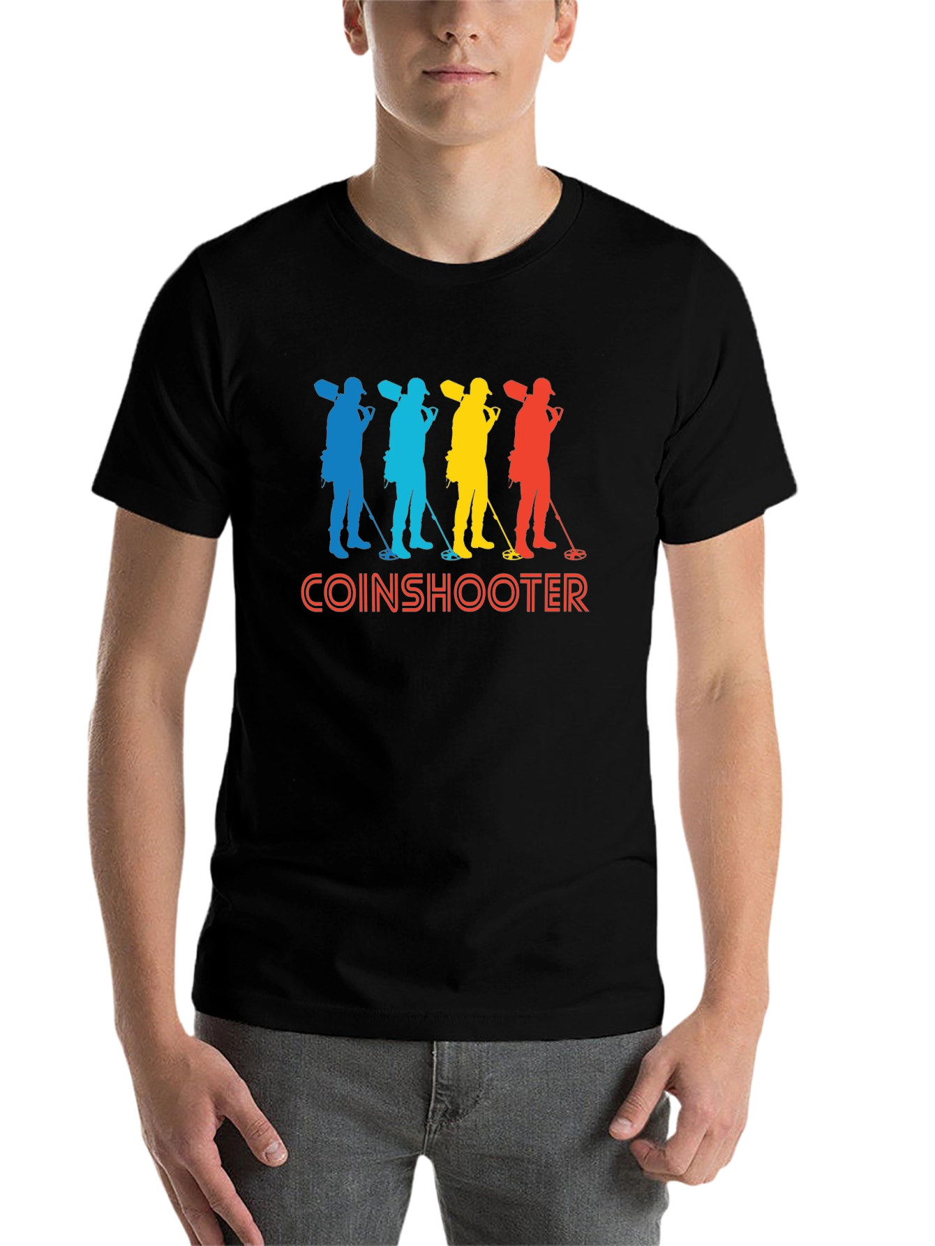 Coinshooter Retro Style Black T-Shirt