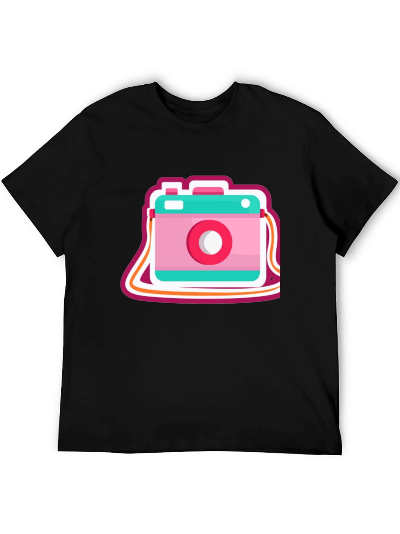 Retro Camera Graphic Tee - Trendy Casual Style