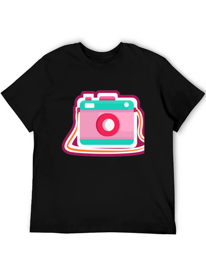 Retro Camera Graphic Tee - Trendy Casual Style