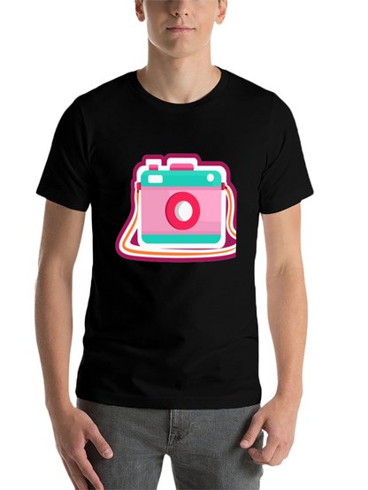 Retro Camera Graphic Tee - Trendy Casual Style