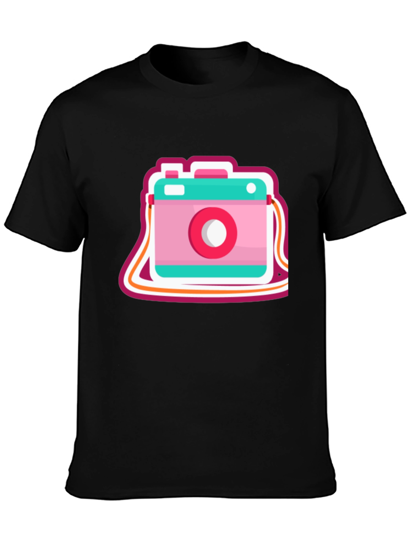 Retro Camera Graphic Tee - Trendy Casual Style