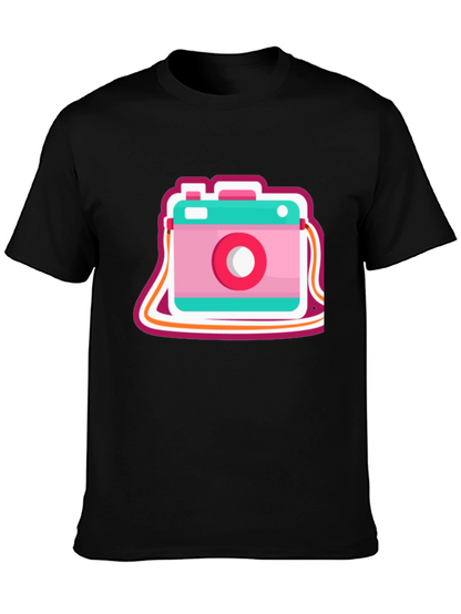 Retro Camera Graphic Tee - Trendy Casual Style