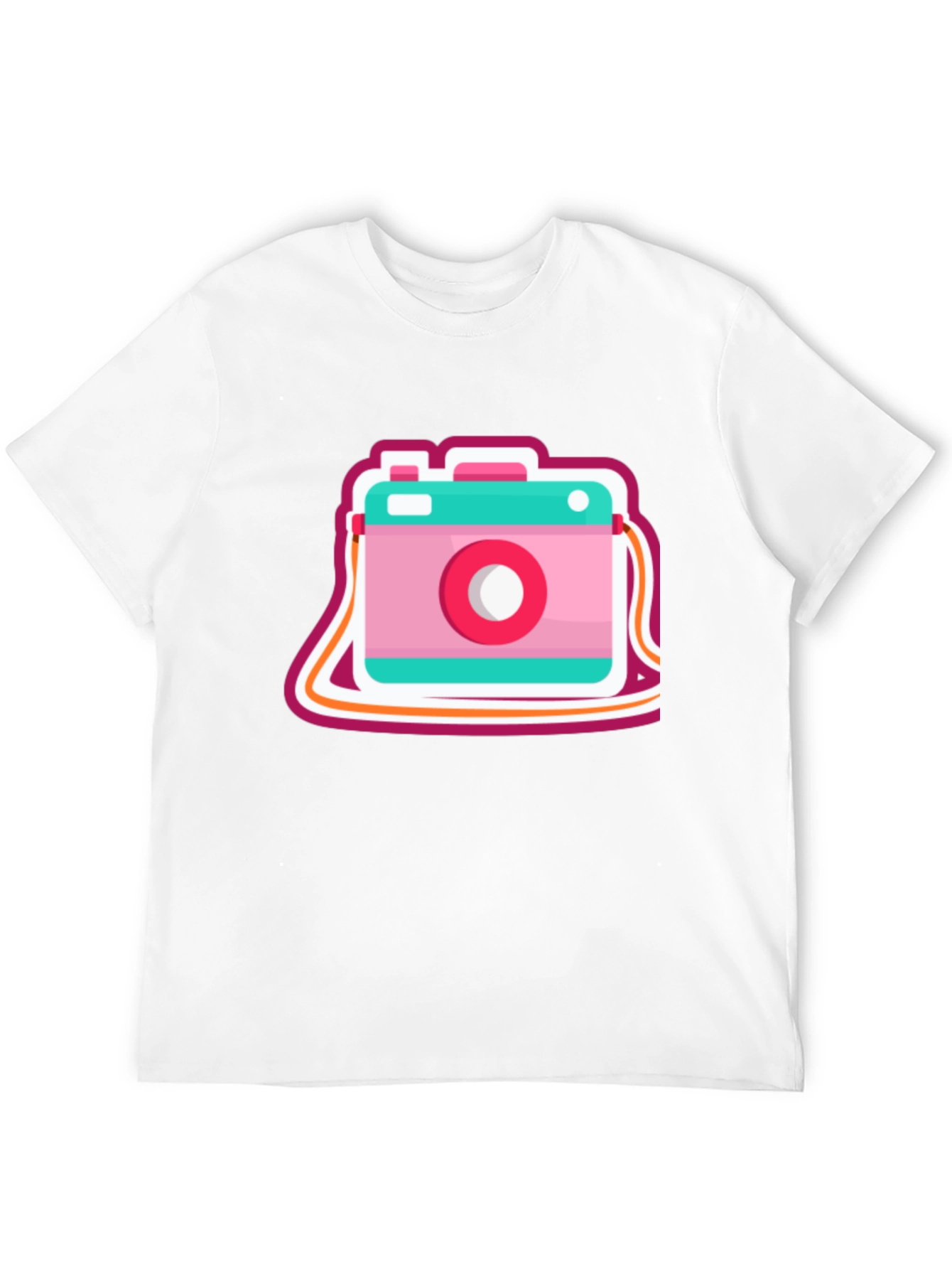 Retro Camera Graphic Tee - Trendy Casual Style