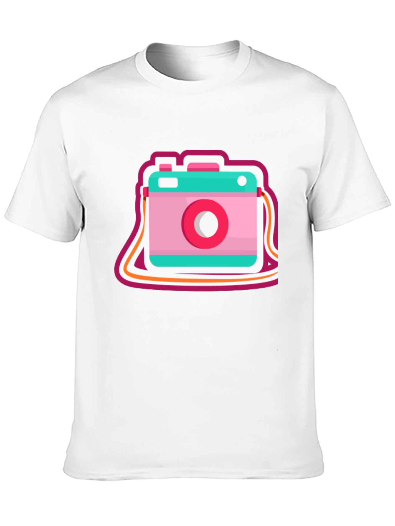 Retro Camera Graphic Tee - Trendy Casual Style