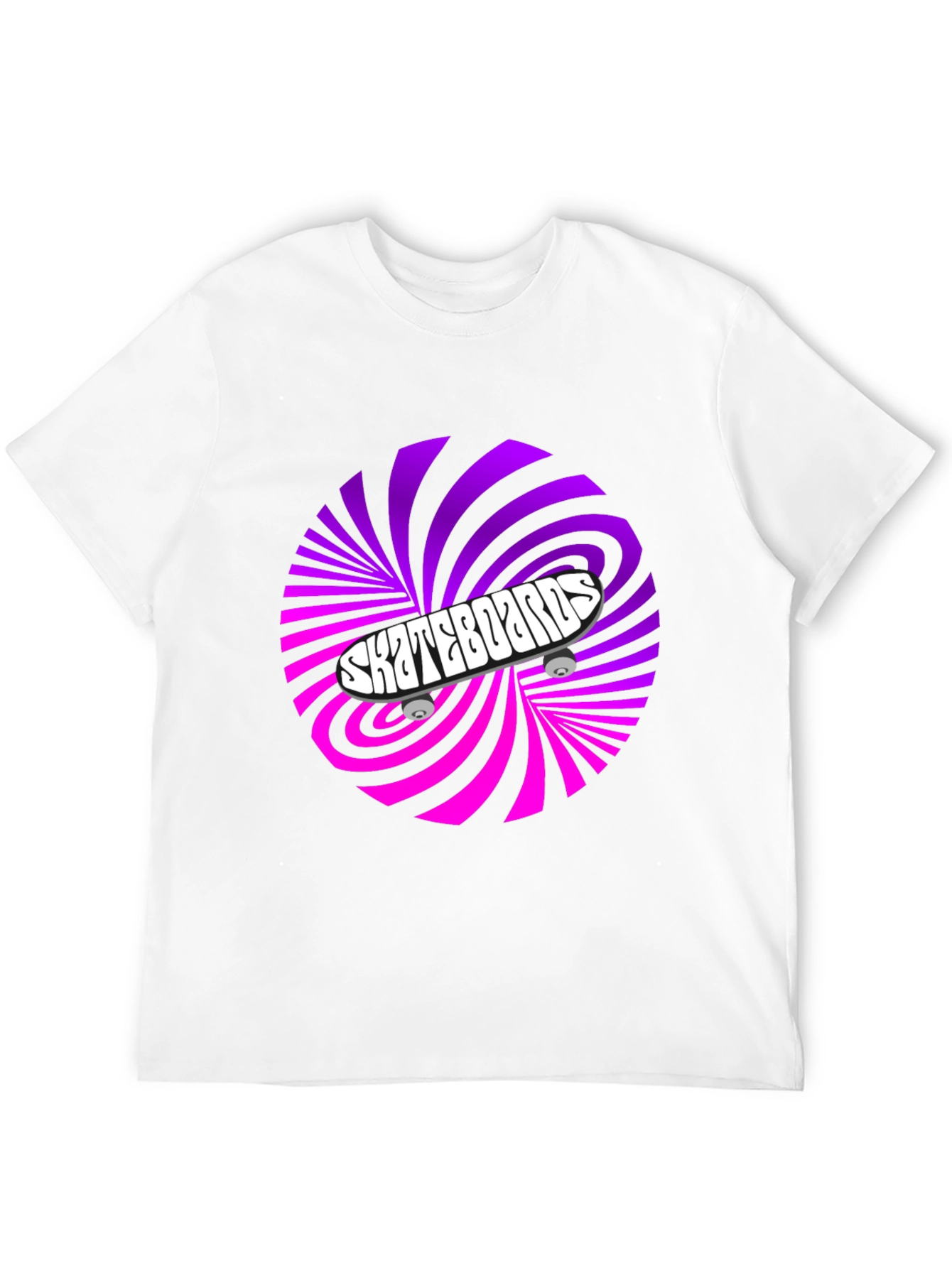 Skateboards Graphic T-Shirt - Retro Swirl Design