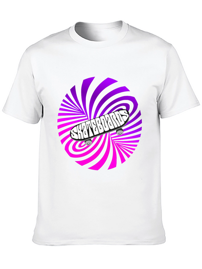 Skateboards Graphic T-Shirt - Retro Swirl Design