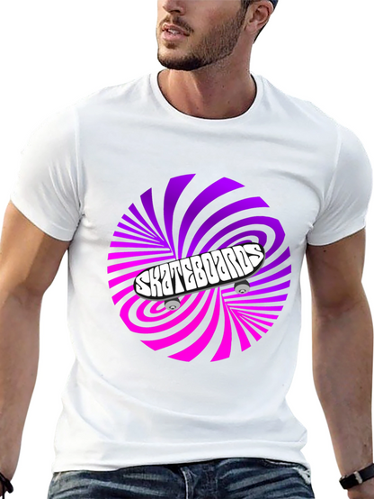 Skateboards Graphic T-Shirt - Retro Swirl Design