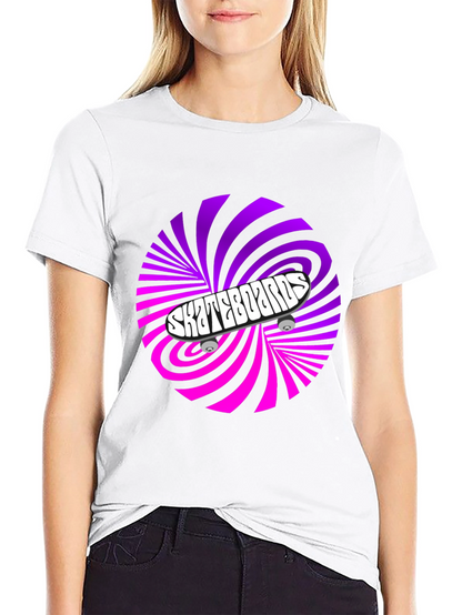 Skateboards Graphic T-Shirt - Retro Swirl Design