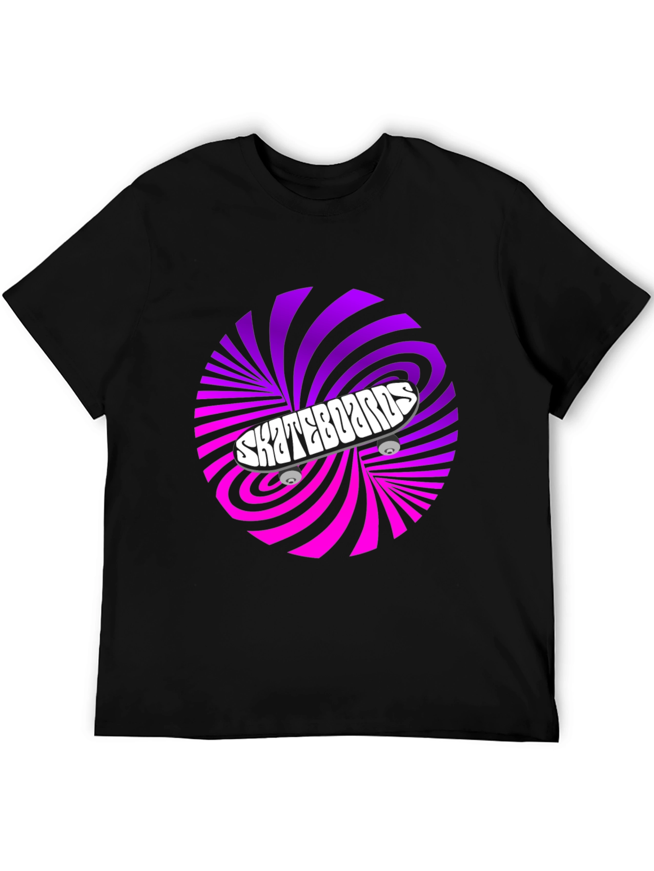 Skateboards Graphic T-Shirt - Retro Swirl Design