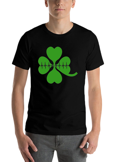 St. Patricks Day Shamrock Heartbeat T-Shirt