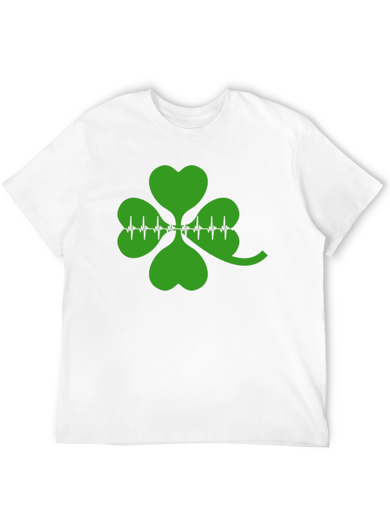 St. Patricks Day Shamrock Heartbeat T-Shirt