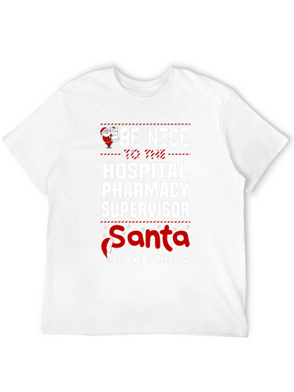 Hospital Pharmacy Supervisor Santa Holiday T-Shirt