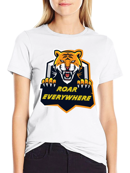 Roar Everywhere Graphic Tee - Bold Tiger Design