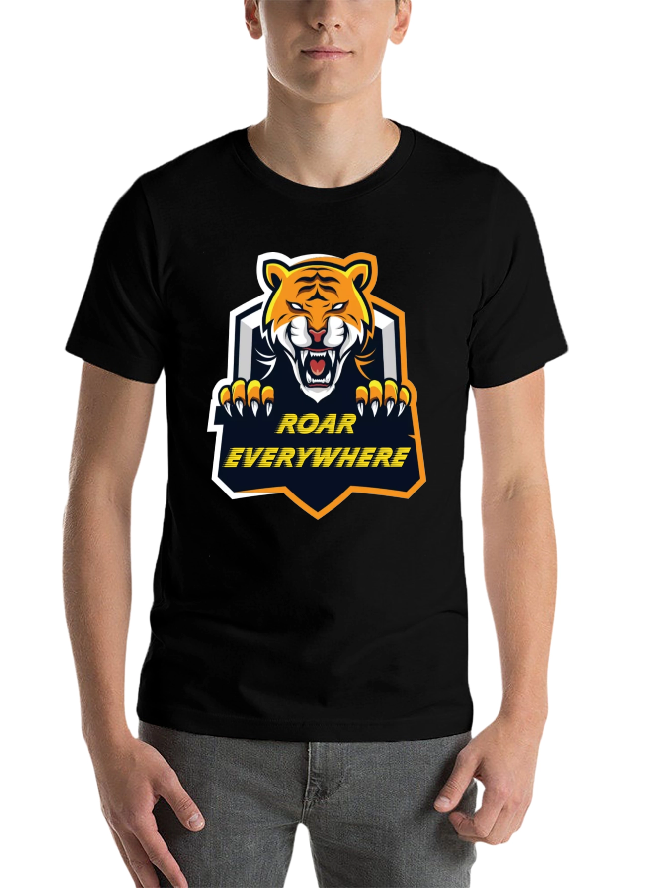 Roar Everywhere Graphic Tee - Bold Tiger Design