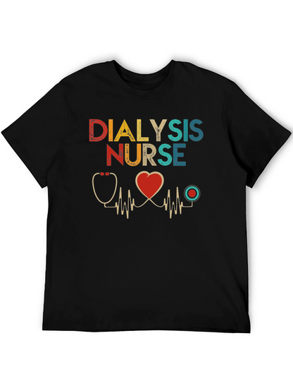 Dialysis Nurse T-Shirt Heartbeat Design