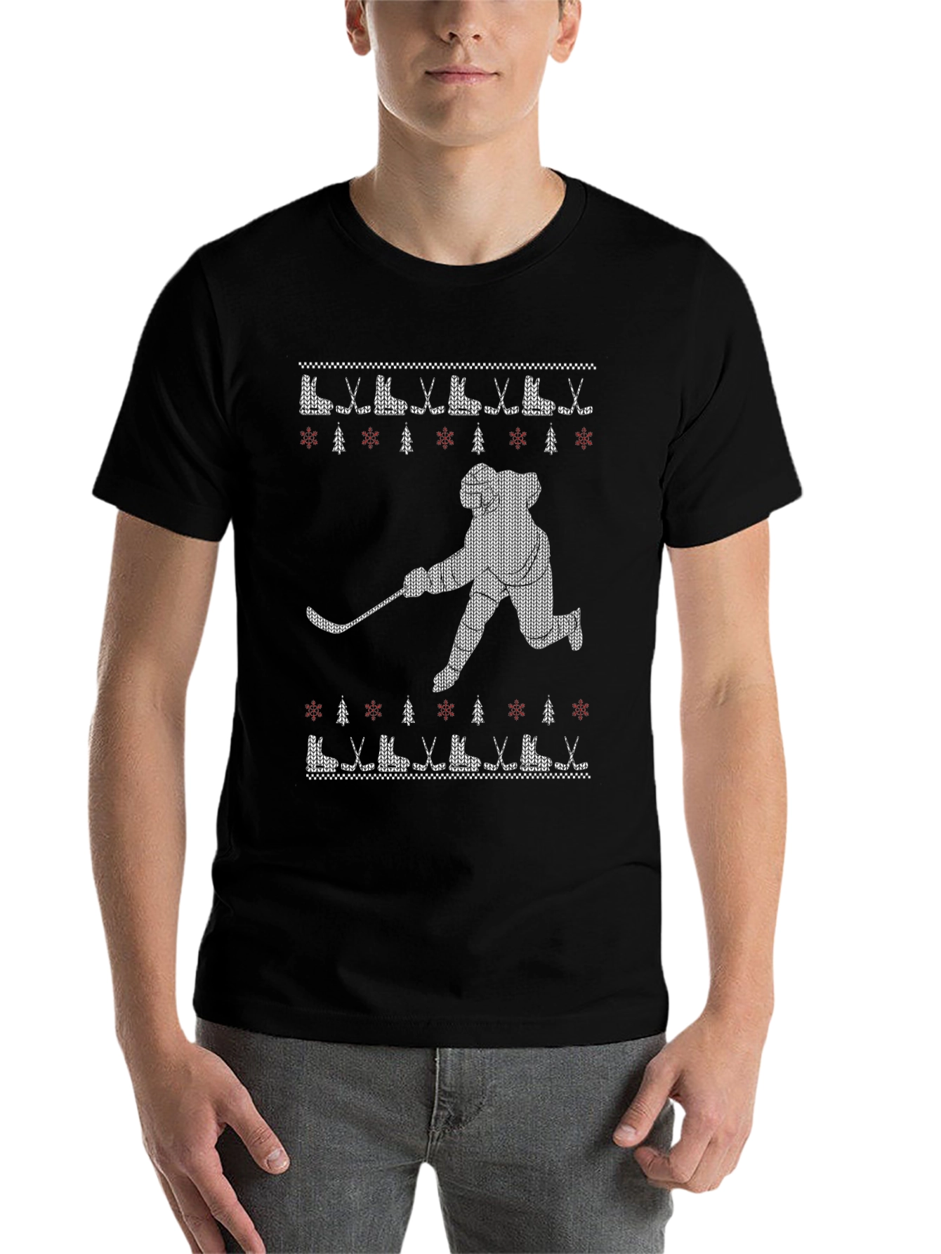 Hockey Ugly Christmas Sweater T-Shirt